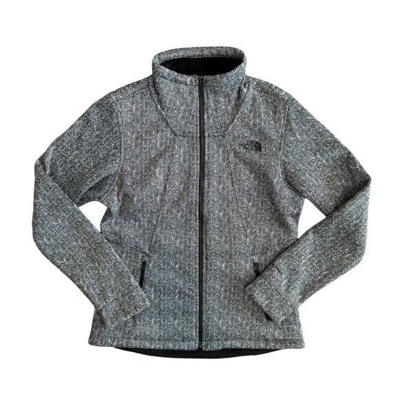 The North Face Womens Apex Chromium Jacket Black Herringbone Fleece Lined Small - Picture 1 of 10